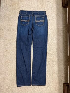 Cinch Men's Dark Blue Bootcut Jeans with Contrast Stitching